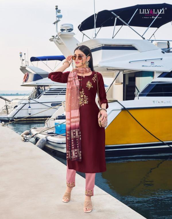 Lily And Lali Magnum 3 Party Wear Kurti With Bottom Dupatta Collection